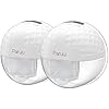 Paruu P10 Hands-Free Breast Pump Wearable, 338mmHg Strong Suction, Low Noise, 4 Modes & 9 Levels, Electric Breast Pump Portable, Smart Display, 19/21/24/28mm Insert/Flange, 2 Pack (White)