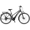 Fischer E-Bike Trekking, VIATOR 5.0i Elektrofahrrad für Damen, RH 49 cm, Mittelmotor 50 Nm, 36 V Akku im Rahmen, schiefergrau matt, 28 Zoll