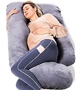 Momcozy Pregnancy Pillows, U Shaped Full Body Maternity Pillow with Removable Cover - Support for...