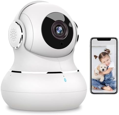 litokam Security Camera Indoor 2K, 360 Pan/Tilt Cameras for Home Security with Motion Detection, Baby Monitor Camera for Pet/Dog with Phone APP, 2.4G WiFi Camera with Night Vision & 2-Way Audio