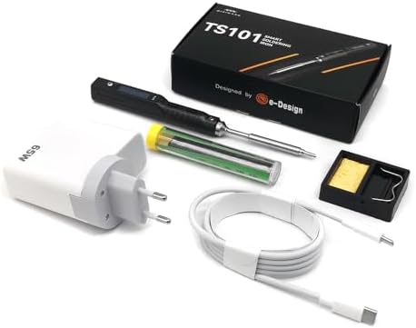 MINIWARE TS101 Lötkolben Schweißgerät BC2 Tips USB-C PD EU-Steckernetzteil Kit Tragbar Digit 65W Schnelles Aufheizen Temperatur Einstellbar 50-400℃