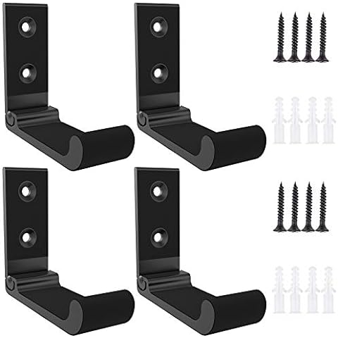 Indoor Gun Rack Wall Mount Scratchproof Rubber Cushion Foldable Hook for Protection...
