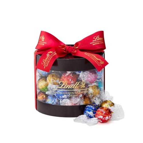 【Lindt公式】リンツ (Lindt) チョコレート リンドールギフトボックス 35個入 個包装 手提げ袋付き ショッピングバッグL2付