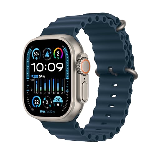 Apple Watch Ultra 2（GPS + Cellularモデル）- 49mmチタニウムケースとブルーオーシャンバンド