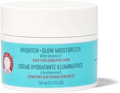 First Aid Beauty - Brighten + Glow Moisturizer with Vitamin C, Visibly Enhance Natural Healthy Glow for All Day Hydration, Lightweight Texture, Safe for Sensitive Skin, 1.7 oz