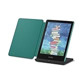 Introducing Amazon Kindle Colorsoft Signature Edition Essentials Bundle including Kindle Colorsoft Signature Edition (32GB)- Black, Plant-Based Leather Cover-Jade and Wireless Charging Dock