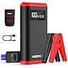 GREPRO Starthilfe Powerbank, 3000A Auto Starthilfe Powerbank für 12V Starter Powerbank,Tragbare Auto Starthilfe mit LCD Bildschirm Leistungsanzeige, LED Taschenlampe(bis zu 9.0L Benzin,7.0L Diesel)