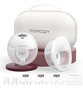 Momcozy Breast Pump Hands Free M5, Wearable Breast Pump of Baby Mouth Double-Sealed Flange with 3...