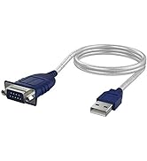 SABRENT USB 2.0 to Serial (9-Pin) DB-9 RS-232 Converter Cable, Prolific Chipset, HEXNUTS -, [Wind...