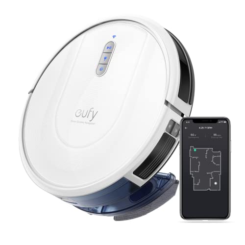 Anker Eufy (ユーフィ) RoboVac G30 Hybrid（ロボット掃除機）予約タイマー カーペット向け 【スマート・ダイナミック・ナビゲーション 2.0 / 2-in-1 吸引・水拭き両用/Wi-Fi対応/強力吸引/自動充電/BoostIQ搭載/境界線テープ対応】 ホワイト