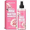 SilkySecret Organic Rose Water Spray (8.45 Fl Oz), Rosewater Spray for Face & Hair, Hydrating Face Mist Toner, Rose Water for Skin Care