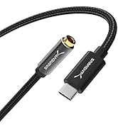 SABRENT USB Type-C to 3.5mm Dual Function Audio Jack Active Adapter 20" Cable (CB-UC35)