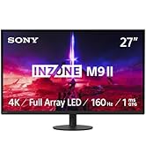 Sony INZONE M9 II 27” 4K UHD (3840 x 2160) 160Hz Full Array LED 1ms GtG NVIDIA G-SYNC Gaming Moni...