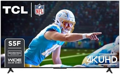 TCL 55-Inch Class S5 UHD 4K LED Smart TV with Fire TV (55S551F, 2024 Model), Dolby Vision, HDR PRO+, Dolby Atmos, Alexa Built-in with Voice Remote, Apple AirPlay 2 Compatibility, Streaming Television