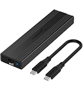 SABRENT USB 3.2 Type-C Tool-Free Enclosure for M.2 PCIe NVMe and SATA SSDs (EC-SNVE)