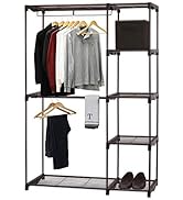 SimpleHouseware Freestanding Clothes Garment Organizer Closet, Bronze