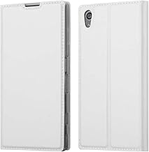 Cadorabo Book Case Compatible with Sony Xperia Z5 in Classy Silver - with Magnetic Closure, Stand Function and Card Slot -...