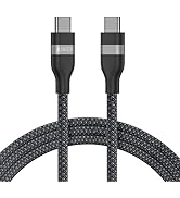 Anker USB C Cable, 240W 6 ft Upcycled-Braided USB C to USB C Cord, Type C Charger Fast Charging C...