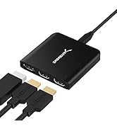 SABRENT USB Type-C to x2 HDMI and x1 DisplayPort Adapter (DA-H2D1)