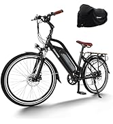 Himiway City Pedelec Ebike 36V 18,2Ah/655Wh Akku 26 Zoll Elektrisches City Bike 45 Nm Elektrofahr...