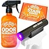 ANGRY ORANGE Pet Odor Eliminator Kit for Dog Urine - Citrus - 24 oz + UV Flashlight