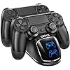 PS4 コントローラー 充電 OIVO PS4 充電 スタンド PS4/PS4 Pro/PS4 Slim 充電器 PS4 コントローラー 充電２台同時充電可能 充電 LED 指示ランプ付き