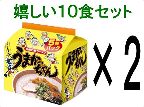 うまかっちゃん（１０食セット） 【１０食セット】うまかっちゃんオリジナル 九州の味ラーメン　調味オイル付き　５食パック×２　計１０食セット