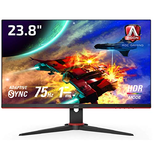 AOC ゲーミング液晶モニター 24G2E5/11 (23.8インチ/フルHD/IPS/HDMI/DisplayPort/75Hz/応答速度1ms/HDRエフェクトモード/FreeSync/フリッカーフリー/ローブルーモード)