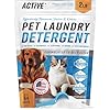 Pet Laundry Detergent Odor Remover - ACTIVE Enzyme Based Powder Detergent for Dogs Beds, Cat Pee, HE Washer Friendly Natural Enzymatic Deodorizer, Urine, Smell, Dog Drool, Stain Eliminator - 64 Loads