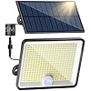 Peasur Solarlampen für Außen mit Bewegungsmelder, 348 LED Solar Strahler Außen, IP65 Wasserdicht Solarleuchten 3 Modi Solarlampe Garten mit 5m Kabel