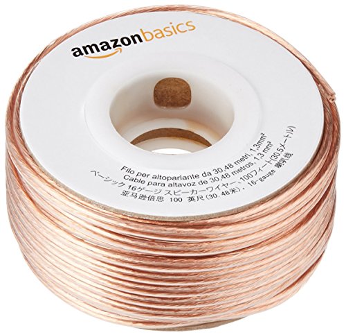 Amazonベーシック スピーカーケーブル 16ゲージ 30.5m ブロンズ