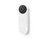 Google Nest Doorbell (Wired, 2nd Gen) - Wired Video Doorbell Camera - Doorbell Security Camera - Snow