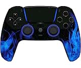 Custom Wireless Controller Compatible with PS5 - Multiple Designs Available (PS5 Blue Flame)