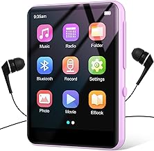 64GB MP3 Player with Bluetooth 5.3, Portable Digital Lossless Music Player with Built-in Speaker, 2.4 in Full Touch Scree...
