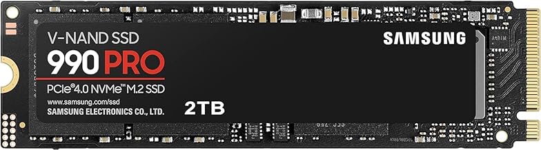 Samsung 990 PRO NVMe M.2 SSD, 2 TB, PCIe 4.0, 7,450 MB/s read, 6,900 MB/s write, Internal SSD, For gaming and video editin...