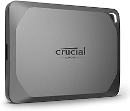 Crucial X9 Pro 2TB Portable External SSD - Up to 1050MB/s Read/Write, External Solid State Drive, IP55 Water and Dust Resi...