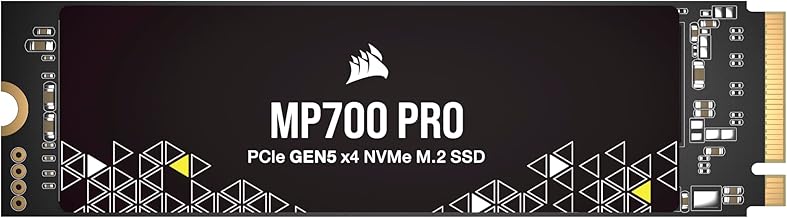 Corsair MP700 PRO 2TB M.2 PCIe Gen5 x4 NVMe 2.0 SSD – M.2 2280 – Up to 12,400MB/sec Sequential Read – High-Density TLC NAN...