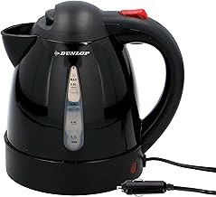 Dunlop Reisewasserkocher 24V - Reise Wasserkocher 0,8L - Tragbarer Kettle mit Zigarettenanzünderstecker - Thermischer Schu...