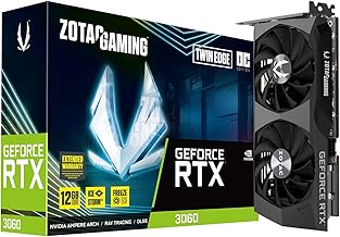 ZOTAC Gaming GeForce RTX 3060 Twin Edge OC 12GB GDDR6 192-bit 15 Gbps PCIE 4.0 Graphics Card, IceStorm 2.0 Cooling, Active...