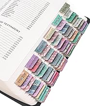 Laminated Bible Tabs for Women & Men - Large Print Tabs for Study Bibles, Boho Theme for Easy Navigation and Quick Referen...