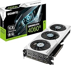 GIGABYTE GeForce RTX 4060 Ti Eagle OC ICE 8G Graphics Card - 8GB GDDR6, 128bit, PCI-E 4.0, 2550MHz Core Clock, 2 x Display...