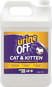 Urine Off Kitten &amp; Cat Pet Stain Remover | Fresh Scent Carpet Cleaner | Bio Enzymatic Stain &amp; Urine Odor Eliminator | Pet Safe Cleaner | 1 gal.