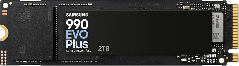 Samsung 990 EVO Plus, 2TB, PCIe 4.0 x4 / 5.0 x2, NVMe2.0 (up to 7250 MB/s), NVMe M.2 (2280), Internal Solid State Drive (S...