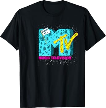 MTV Logo Galaxy Moon Graphic T-Shirt T-Shirt