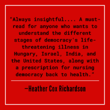 Blurb from Heather Cox Richardson for The Reactionary Spirit