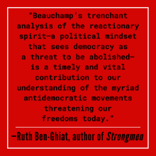 Blurb from Ruth Ben-Ghiat for The Reactionary Spirit