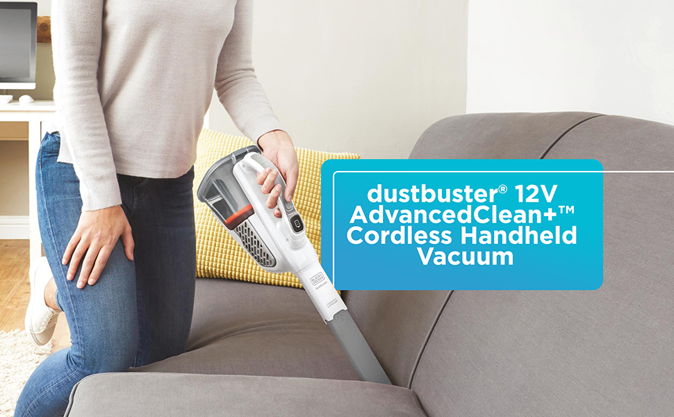 BLACK+DECKER White AdvancedClean+ dustbuster Cordless Handheld Vacuum