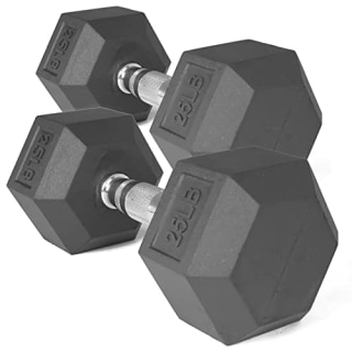 Titan Fitness Rubber Hex Dumbbells