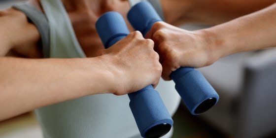 Dumbbells can help you get stronger by adding both variety and intensity to weighted exercises, experts say.