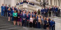 Congressional freshmen of the 119th Congress pose for a group photograph.